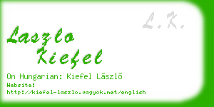 laszlo kiefel business card